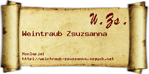 Weintraub Zsuzsanna névjegykártya